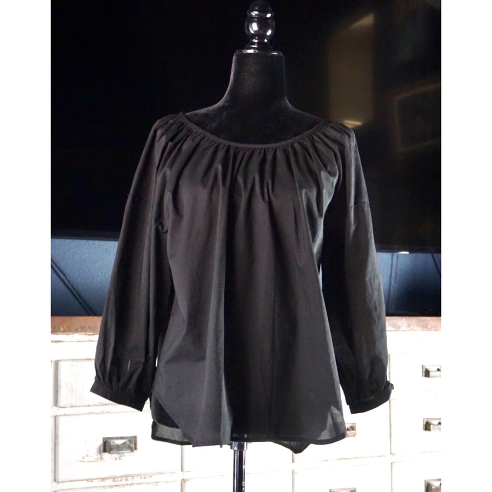 Everlane Ruched Air Tie Back Cotton Blouse Top New 2